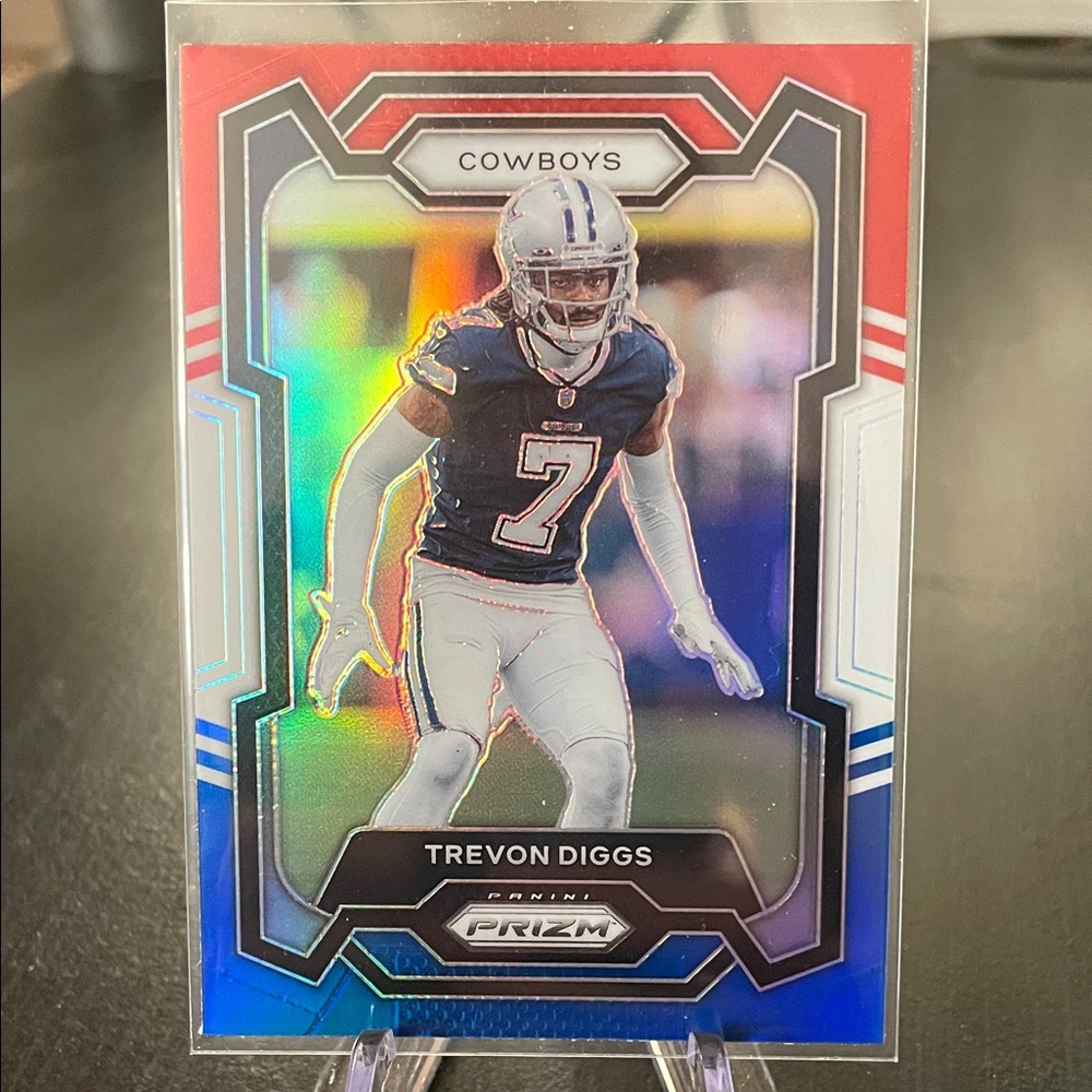 Cowboys Trevon Diggs Prizm Trading Card Red, White & Blue